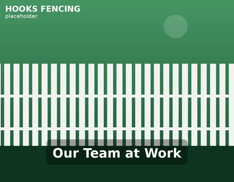 Newly installed wood fence